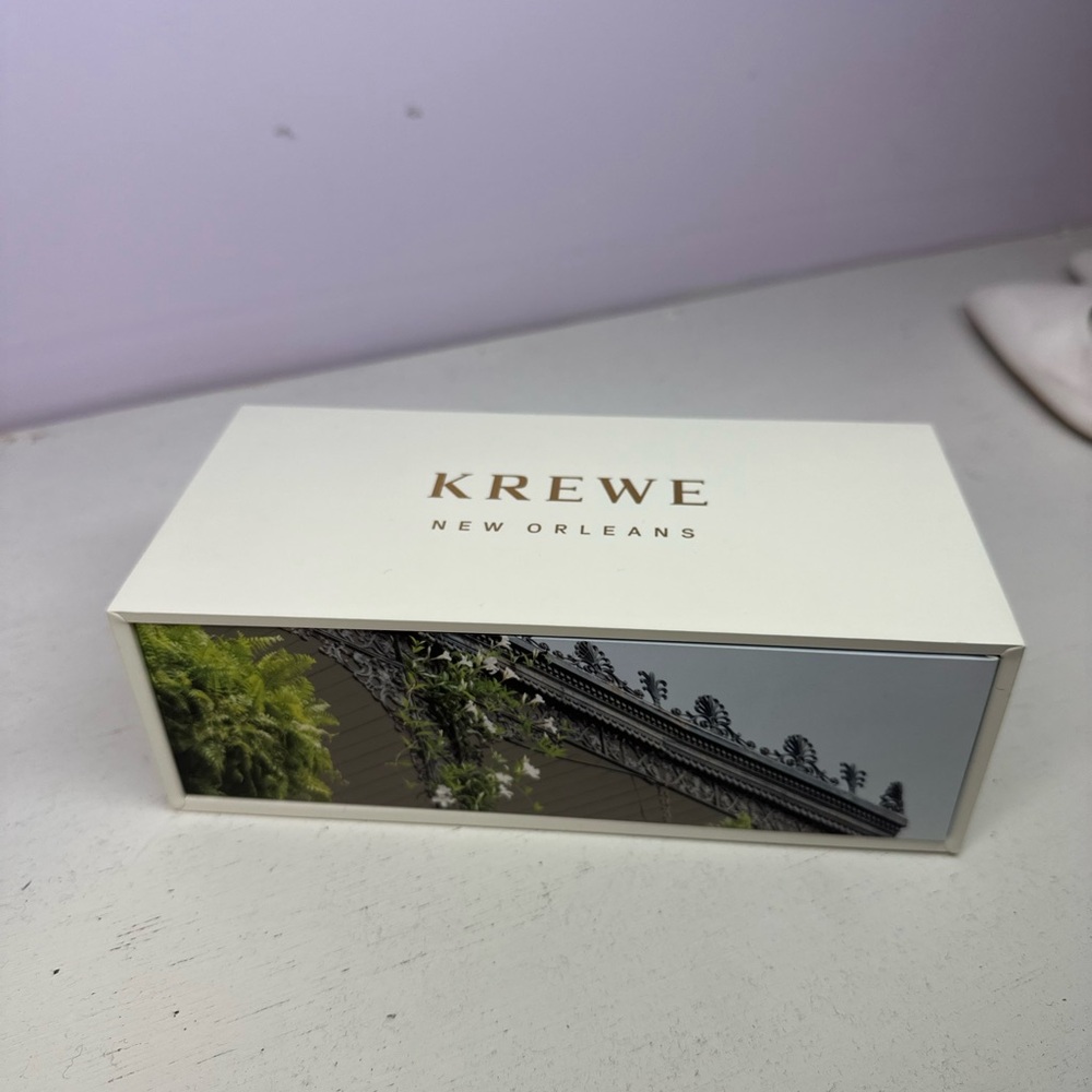 KREWE Du Optic Sunglasses White Box with Gold Branding